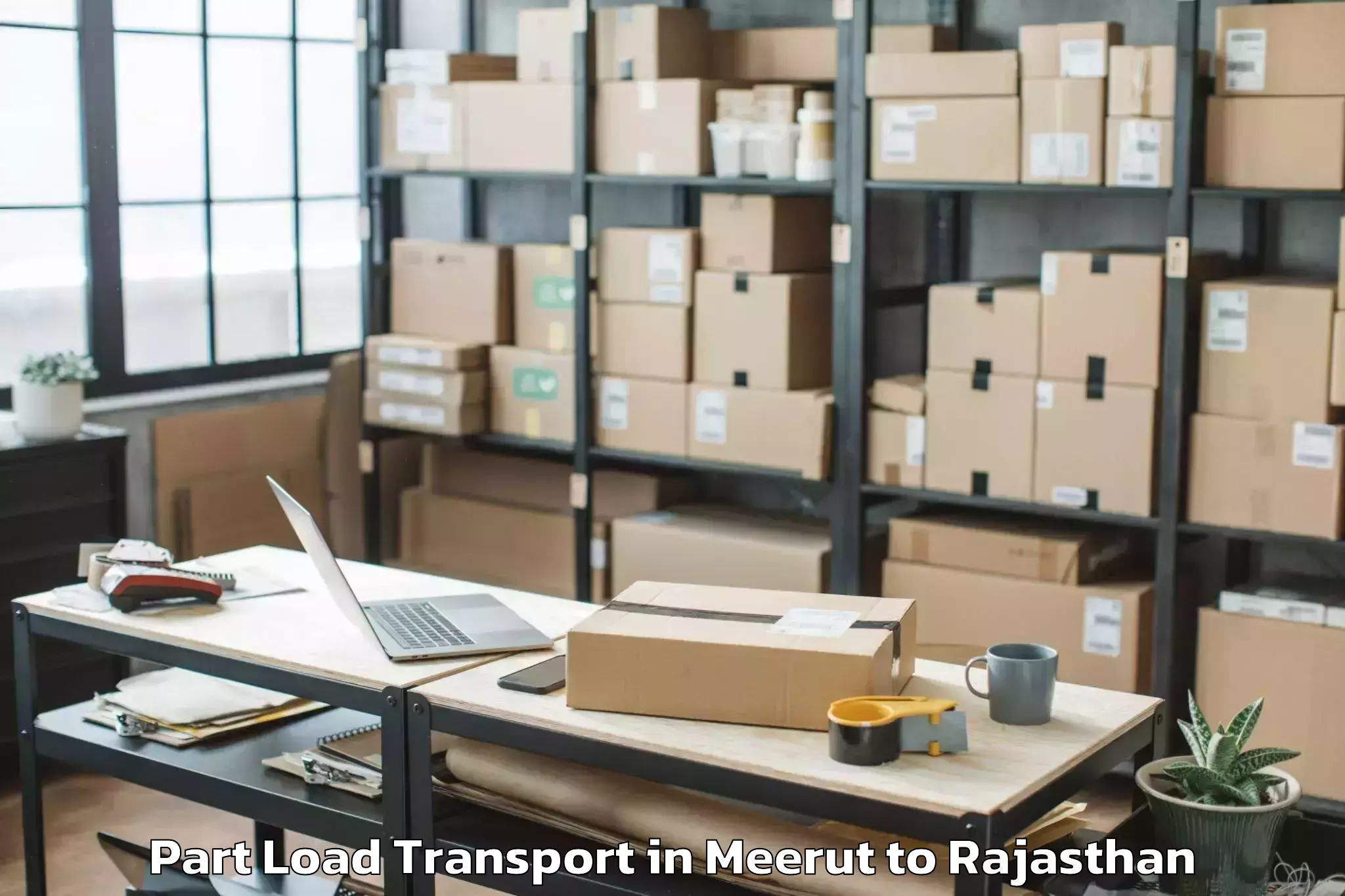 Professional Meerut to Rajsamand Part Load Transport